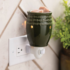 Green Etched Pluggable Fragrance Warmer