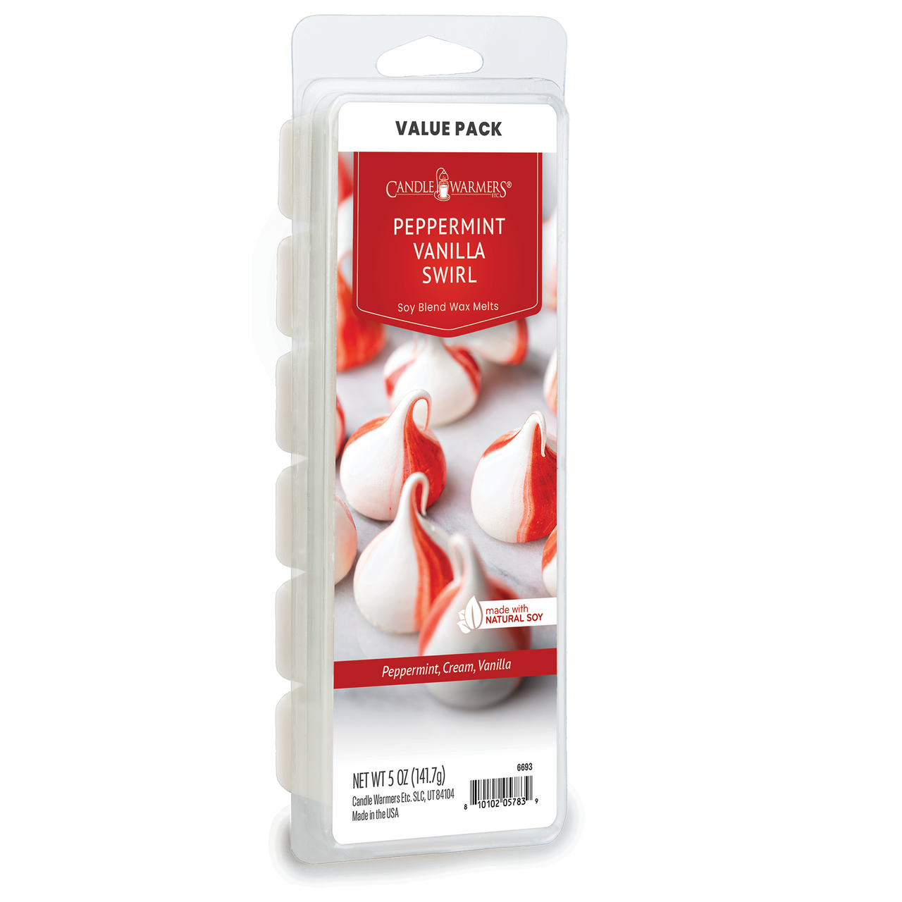 Peppermint Vanilla Swirl Wax Melts 5oz