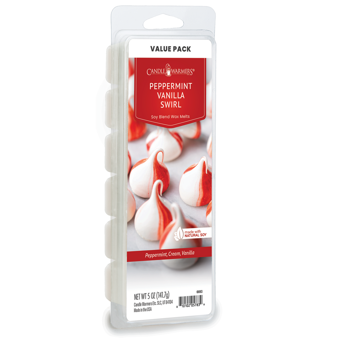 Peppermint Vanilla Swirl Wax Melts 5oz
