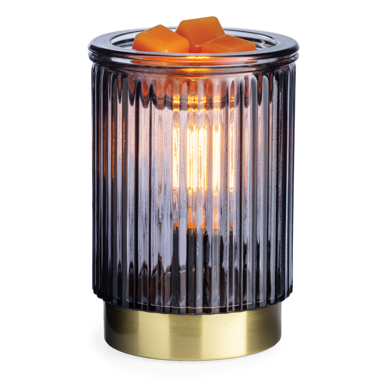 Black Fluted Glass Illumination Fragrance Warmer