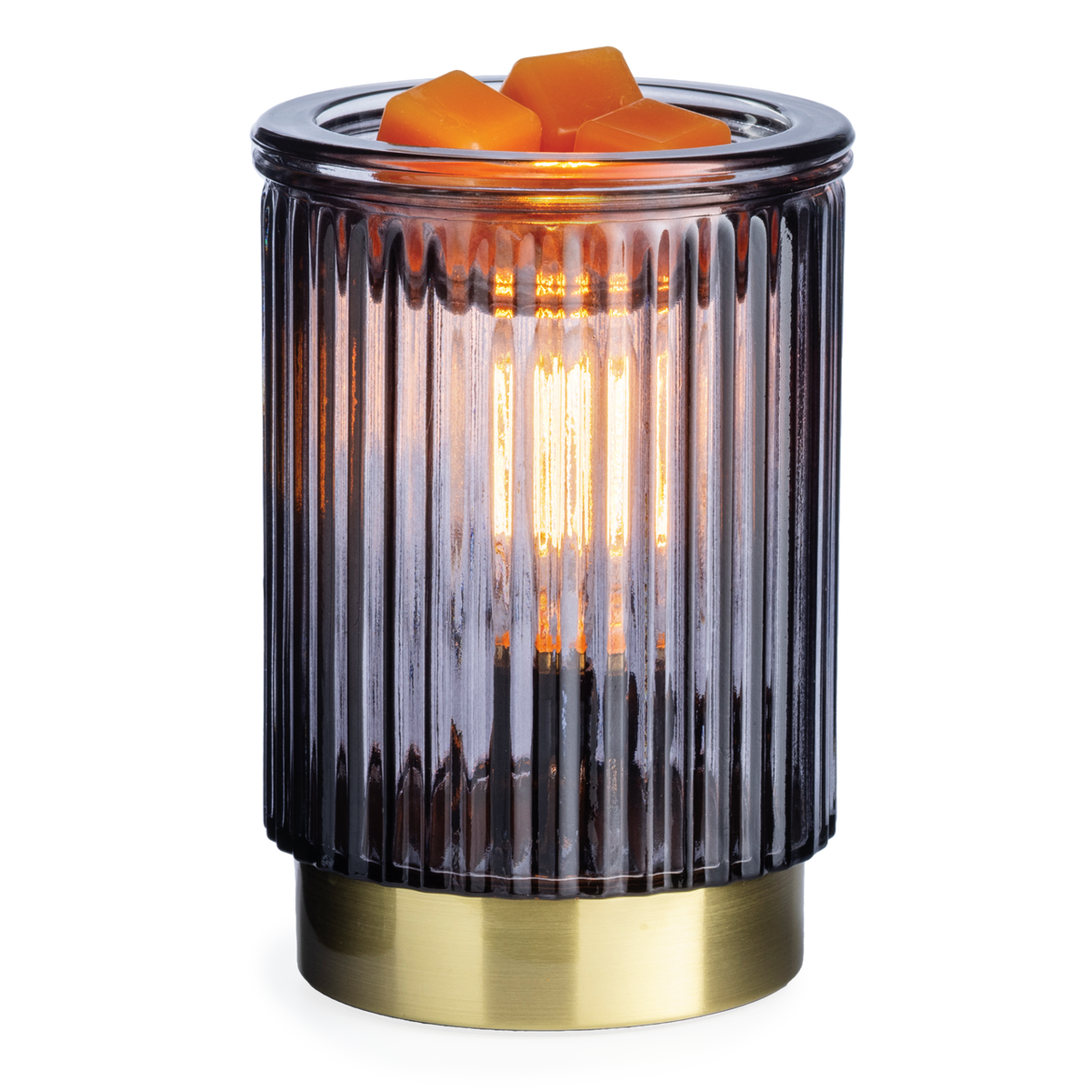 Black Fluted Glass Illumination Fragrance Warmer