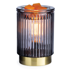 Black Fluted Glass Illumination Fragrance Warmer