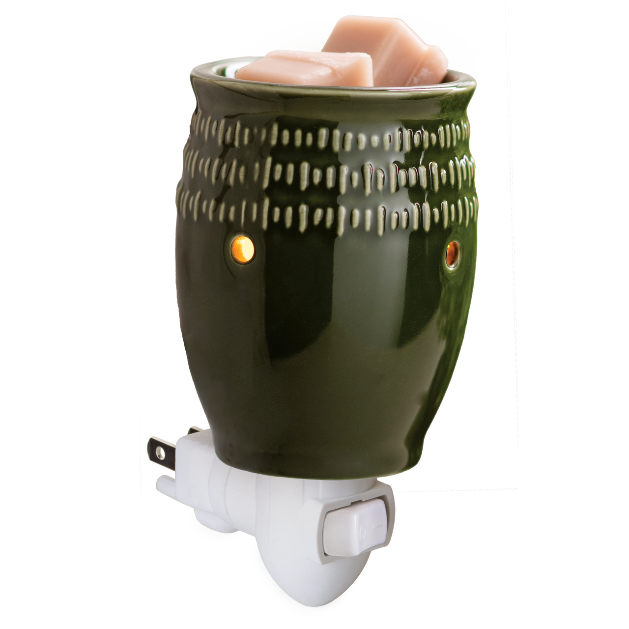 Green Etched Pluggable Fragrance Warmer