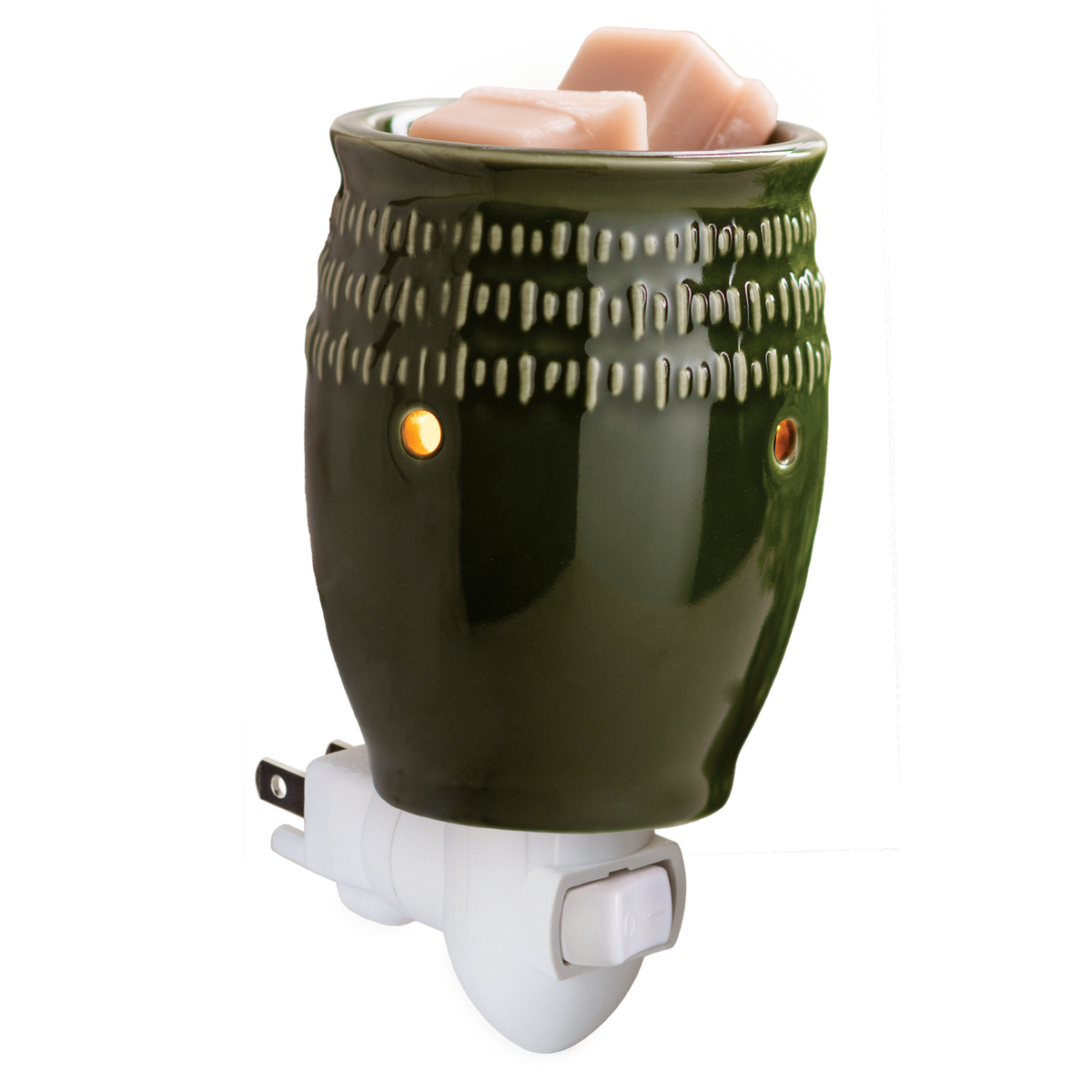 Green Etched Pluggable Fragrance Warmer
