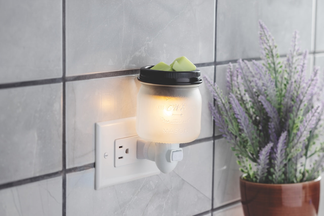 Glass Mason Jar Pluggable Fragrance Warmer
